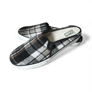 Keds Double Decker Mule Plaid Slip-On Sneakers, Size 8.5, NWOT